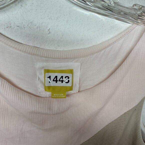 Anthropologie Maeve Cameron Dress medium orange red colorblock Rib  Asymmetrical - Picture 12 of 13